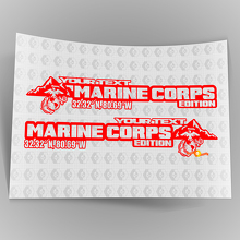 Marine Corps USMC Side Hood Vinyl Graphic Sticker Decal 27 Inch x 5 Inch for Jeep Wrangler 4
