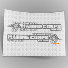 Custom Marine Corps Edition Side Hood Vinyl Decal Set for Jeep Wrangler_5