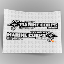 Marine Corps USMC Side Hood Vinyl Graphic Sticker Decal 27 Inch x 5 Inch for Jeep Wrangler 6