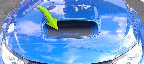 WRX Hood Scoop Blackout Vinyl Decal for Subaru Impreza WRX STI