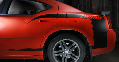 Quarter C-Stripes Kit Stickers Decals for Dodge Charger Daytona
