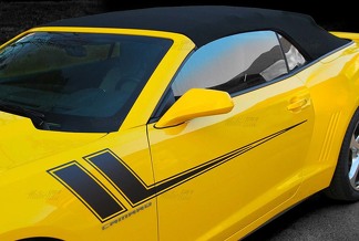2014 2015 2016 2017 Chevy Camaro Fender to Side Hash Rally Racing Stripes Decals