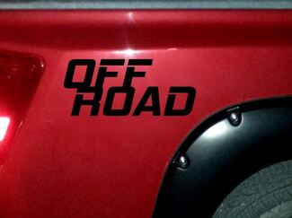 OFF ROAD x2 (TWO) Sticker Decals Truck bed rear quarter panel tailgate 4x4 mud