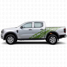 Mud Splash & Custom Text Side Vinyl Decals Kit for Musclecar Ranger Wildtrak _3