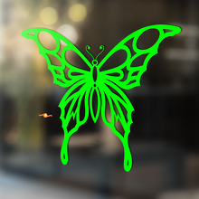 Butterfly with Pattern Wings Universal Vinyl Decal Sticker_3