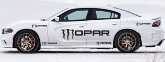 10X Dodge Charger MOPAR logo decals Stripe Vinyl Graphics Kit 2011-2018