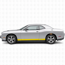 TXT Solid Rocker Stripe Pair Rocker Panel Vinyl Decal Sticker for Dodge Challenger 2009-2018_5