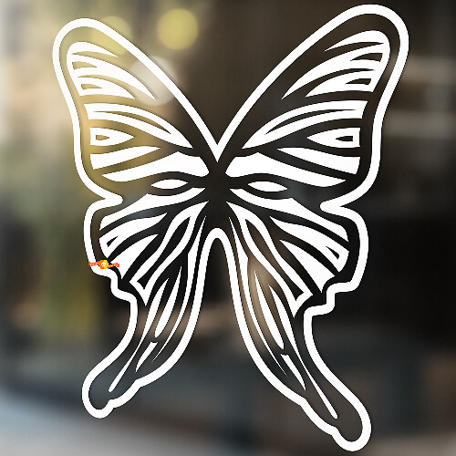 Butterfly Outline Silhouette Universal Vinyl Decal Sticker