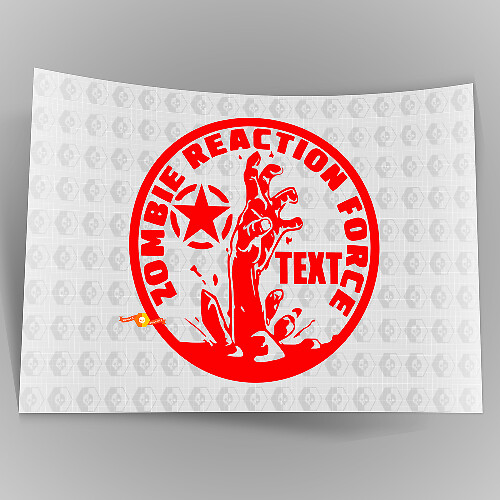 Zombie Reaction Force Military Star Hood Side Vinyl Stickers Pair for Jeep JK JL