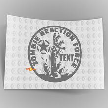 Zombie Reaction Force Military Star Hood Side Vinyl Stickers Pair for Jeep JK JL 2