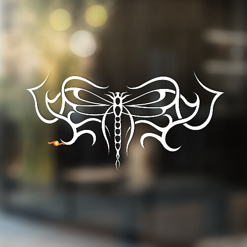 Moth in Tribal Style Universal Vinyl Decal Sticker