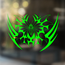 Moth with Sharp Wings Tribal Style Universal Vinyl Decal Sticker_3