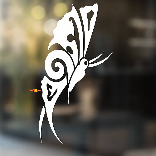 Tribal Butterfly Universal Vinyl Decal Sticker