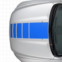 Strobe Stile Stripes Hood & Bedside Vinyl Decal Kit for Dodge Ram 1500_4