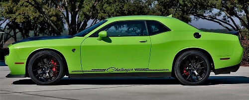 Side Rocker Panel Vinyl Graphics Decals Kit for Dodge Challenger