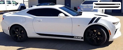 2X Chevrolet Camaro SS Rocker Panel Door Stickers Decals Stripe Vinyl Graphics 2016-2018
