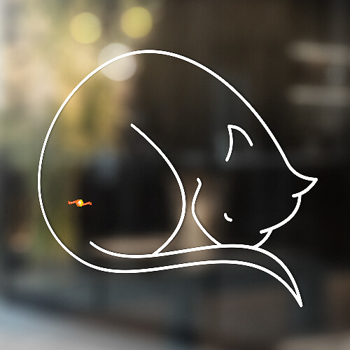 Sleeping Cat Universal Vinyl Decal Sticker