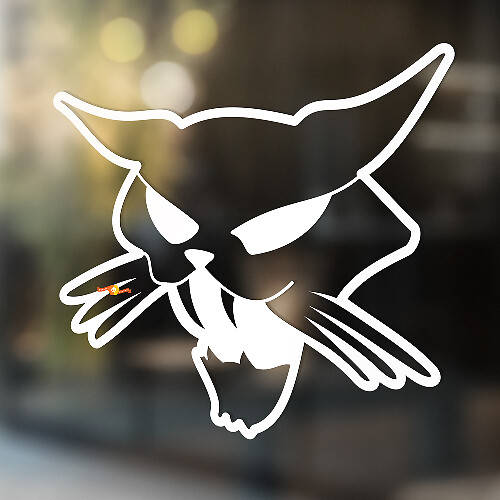 Angry Cat Universal Vinyl Decal Sticker