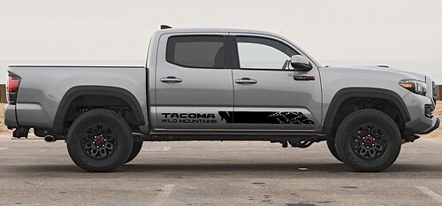 Wild Mountains Stripes Door Vinyl Decal Sticker for Toyota Tacoma 2016-2018