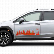 Forest Style Door Vinyl Decal Set for Suba Crosstrek _4