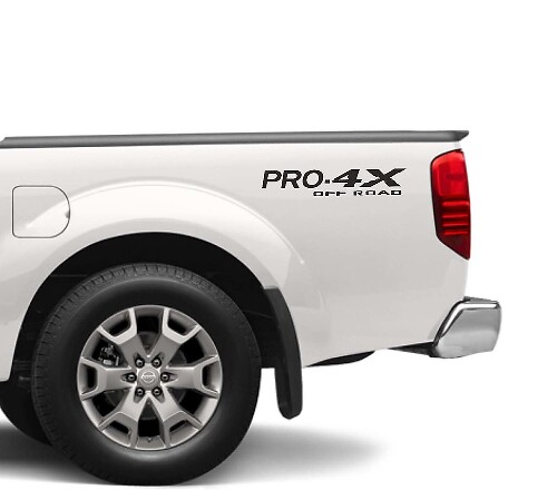 2X Nissan Frontier Pro-4X Vinyl Both Side Stickers Decals 4 x 4 Graphics nismo