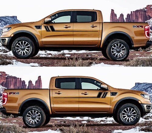 2X Decal Sticker Side Door Stripes for Ford Ranger