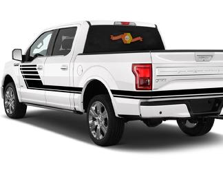 Ford F-150 Side Vinyl Graphics Kit SPEEDWAY Truck Decals Stripes for 2015-2018