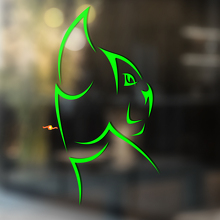 Trybal Style Cat Silhouette Universal Vinyl Decal Sticker_3