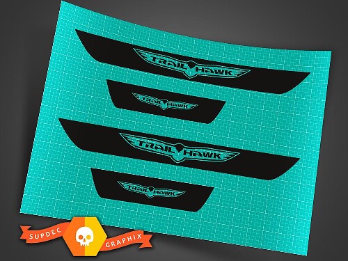 Trailhawk Style Door Sill Vinyl Decal Kit for Jeep Trailhawk 2014-2017