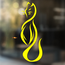 Smooth Lines Style Cat Universal Vinyl Decal Sticker_4