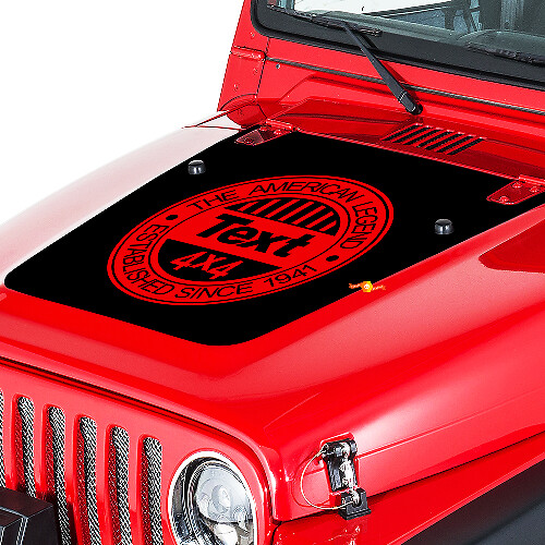 American Legend Hood Vinyl Decal Sticker for Jeep Wrangler 1999-2006