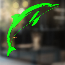 Jumping Dolphin Silhouette Universal Vinyl Decal Sticker_2