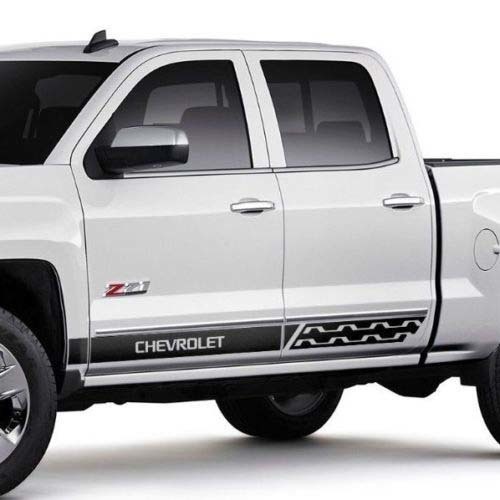 Chevrolet Silverado mk3 side stripes graphics  Sticker Decal door panel Sticker Decal black vinyl
