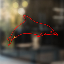 Dolphin Outline Universal Vinyl Decal Sticker_3