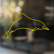 Dolphin Outline Universal Vinyl Decal Sticker_4