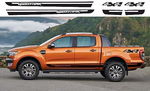4x4 Side Vinyl Decals Graphics Rally Sticker Kit for Ford Ranger Wildtrak