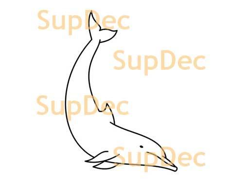 Dolphin Vinyl Art Wall  Window Bathroom Sticker Decal #7
