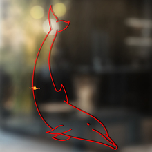 Diving Dolphin Outline Universal Vinyl Decal Sticker_2