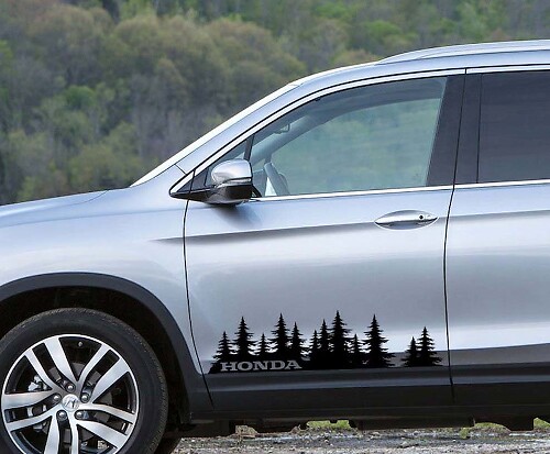 Forest Tree Side Door Vinyl Decals Kit for Honda Pilot