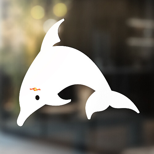 Diving Dolphin Silhouette Universal Vinyl Decal Sticker
