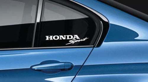 Honda Sport Quarter Window Vinyl Decal Pair for Honda Civic