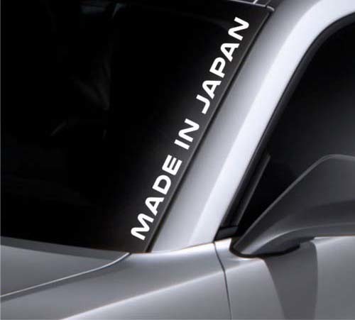 Made In Japan Windshield Sticker Vinyl JDM Window Car Sticker Fits Honda Mazda