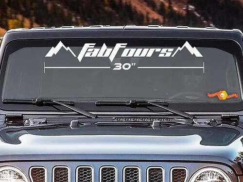 Fab Fours Style Windshield Vinyl Decal for 4x4 Trucks
