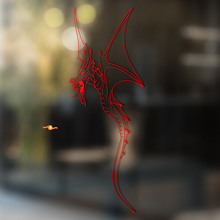 Flying Dragon Silhouette Outline Universal Vinyl Decal Sticker_2