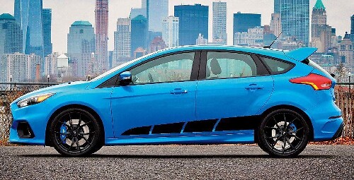 Side Stripe Sport Racing JDM Vinyl Sticker Decal for Ford Focus 2011-2016
