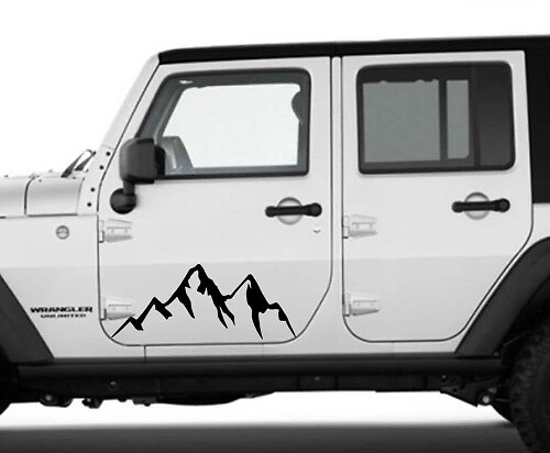 Mountains Graphic Door Vinyl Decal Sticker for Jeep Dodge Toyota Trucks