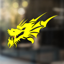 Dragon Head Tribal Style Universal Vinyl Decal Sticker_4