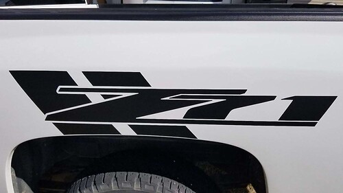 Silverado Chevrolet bed Hash Marks stripe 2007-2013 Decal Sticker Vinyl
