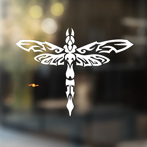 Dragonfly Tribal Style Universal Vinyl Decal Sticker