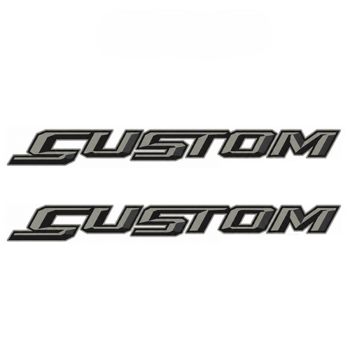 CUSTOM Angular Graphite Bedside Vinyl Decal Pair for Musclecar truck F-250 2017-2018